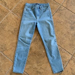 J.Crew High Rise Jeans with Pink Tuxedo Stripe